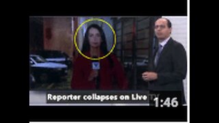 Reporter collapses on Live TV 🥴