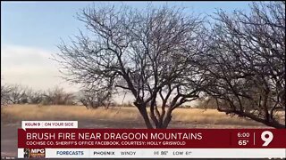 Brush fire spreads near Dragoon Mountains