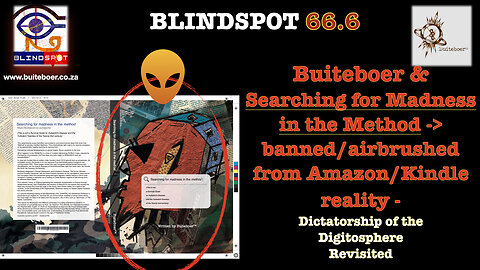 Blindspot 66.6 -> Buiteboer & Searching for Madness in the Method banned/airbrushed from Amazon