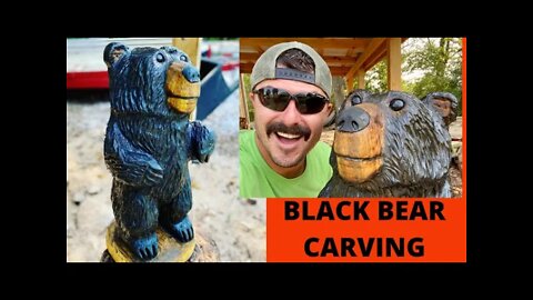 Carving A Black Bear