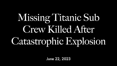 Instagram Live on the Missing Titanic Sub Crew