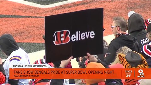 Bengals fans show pride at Super Bowl fan rally