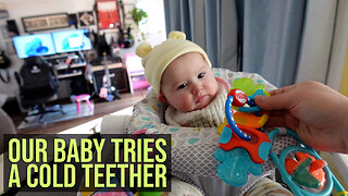 Our Baby Tries A Cold Teether