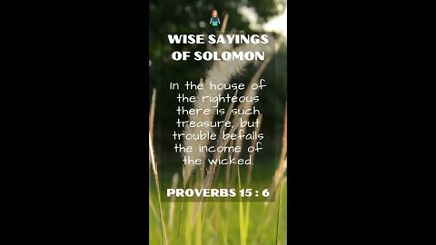 Proverbs 15:6 | NRSV Bible | Wise Sayings of Solomon