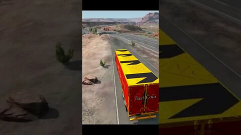 Trucks vs Giant Pit #Shorts #beamng #02