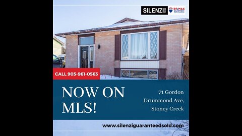 🏠 Now on MLS! 71 Gordon Drummond Ave., Stoney Creek