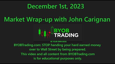 December 1st, 2023 BYOB Market Wrap Up. For educational purposes only.