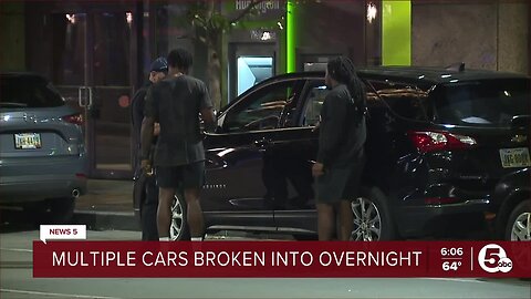 Multiple cars broken into downtown overnight