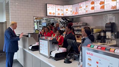 Donald Trump stops by Atlanta Chick-fil-A and Orders Milkshakes and Chicken
