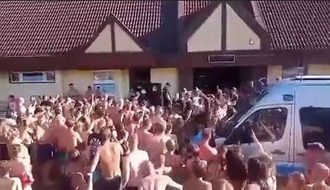 Bytom, Poland - Locals Gather To Lynch Invaders Accused of Preying On Children At A Pool