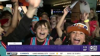 Fans cheering for Suns in Game 3