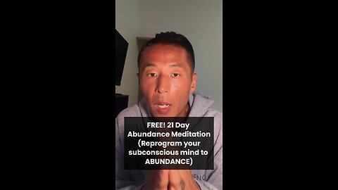 FREE! 21 DAY ABUNDANCE MEDITATION FOR YOU (Reprogram Your Subconscious Mind)