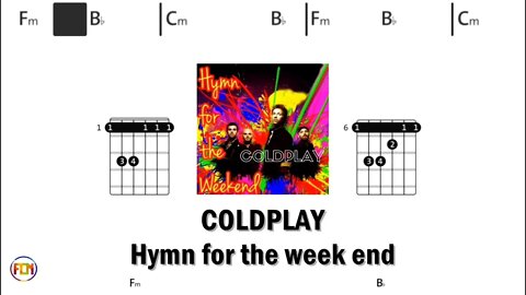 COLDPLAY Hymn for the week end - (Chords & Lyrics like a Karaoke) HD