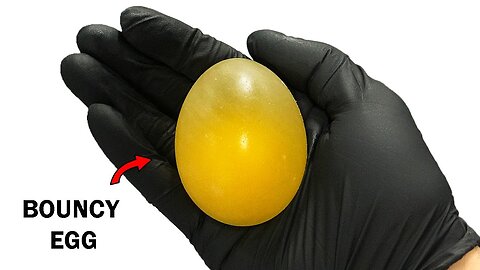 Making a bouncy egg by dissolving its shell
