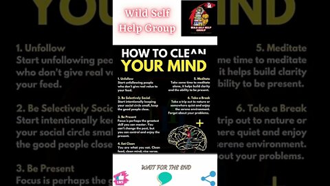 🔥How to clean your mind🔥#shorts🔥#wildselfhelpgroup🔥20 August 2022🔥