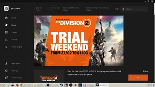 2020 Today till march 1st Division 2 from Ubisoft is free to play and discounted to buy after