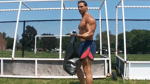 Track Sprints and a pump with Sandbag Curls