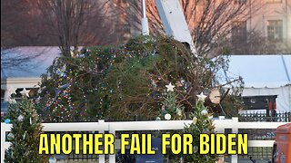 Biden’s White House Christmas tree got blown over by the wind today - so fitting!