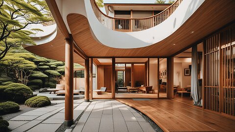 Architecture | Curved Architecture Meets Traditional Japanese Architecture.
