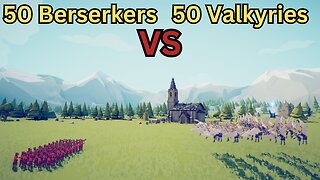 50 Berserkers Versus 50 Valkyries || Totally Accurate Battle Simulator