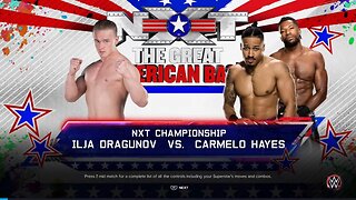 NXT The Great American Bash 2023 Carmelo Hayes w/ Trick Williams vs Ilja Dragunov for the NXT Title