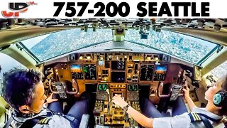 Piloting the BOEING 757 into Seattle | Cockpit Views