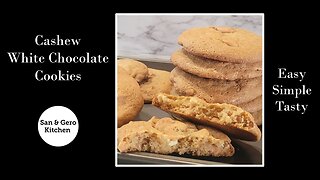 Cashew White Chocolate Cookies Recipe