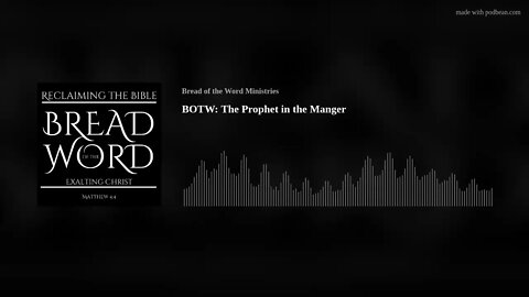 BOTW: The Prophet in the Manger