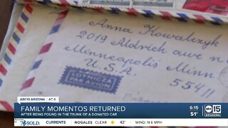 Letters from WWII find their way home after being discovered in donated car