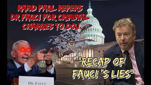 Rand Paul Refers Dr. Fauci to DOJ For Lies About Gain-of-Function
