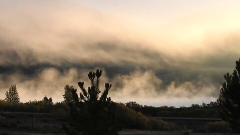 Gravity defying clouds this morning out the window LOL