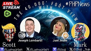 Live at 9pm EST! Diving into that “40,000 FOOT VIEW” with Scott and Jodie ! Featuring Joe Lombardi from Iron Hawk!