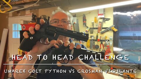 Head to head challenge Umarex colt python vs Crosman Vigilante co2 powered revolvers