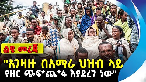 "አገዛዙ በአማራ ህዝብ ላይ የዘር ጭፍ*ጨ*ፋ እያደረገ ነው" | ethiopia | addis ababa | amhara | oromo