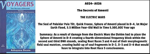 Following the Electric Wars, the Third and Fourth Root Races would have to be reseeded on Earth, and