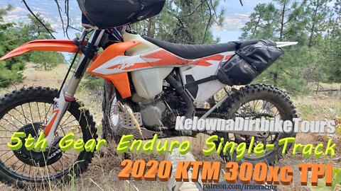 5th Gear Enduro Single-track (70 km/h) w/ KTM 300 TPI | Kelowna Dirtbike Tours