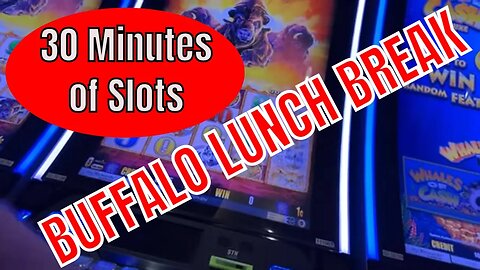 30 Minutes of SLOTS - Lunch Break Buffalo and MORE Las Vegas