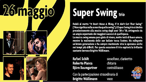 Chiasso News 22 maggio 2024 - Il Super Swing trio a Chiasso