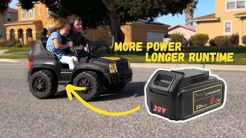 Power Wheels upgrade from stock 12V to 20V // CRAZY FAST!
