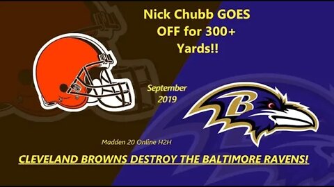 Cleveland Browns vs Baltimore Ravens | NICK CHUBB 300+ Rushing #NickChubb #Browns #Browns #Win