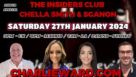 JOIN CHARLIE WARD'S INSIDERS CLUB WITH CHELLA SMITH & SGANON 27TH JANUARY 2024