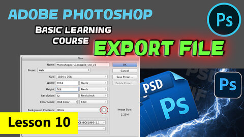 How to Save & Export - Photoshop for Beginners - Lesson 10