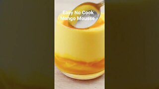 Mango dessert made with just 3 ingredients (no gelatin, eggless and no cook recipe)