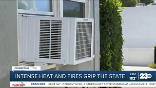 Intense heat and fire grips California