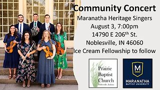 Maranatha Heritage Singers Live at Prairie Baptist, August 3 2023