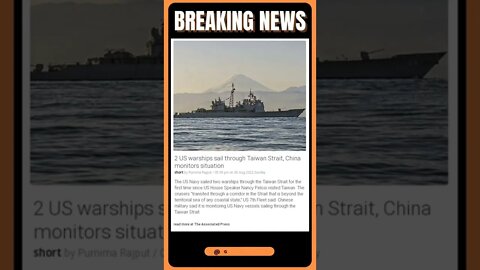 Latest Headlines: 2 US warships sail through Taiwan Strait, China monitors situation #shorts #news
