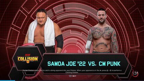 AEW Collision CM Punk vs Samoa Joe Semi-Final match of the Men’s Owen Hart Tournament