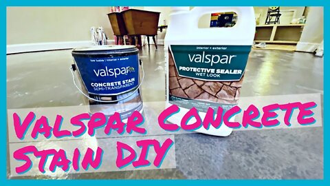 EASY Diy Concrete Stain | VALSPAR CONCRETE STAIN | Valspar Wet Look Sealer