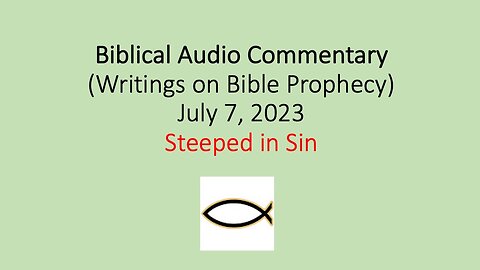 Biblical Audio Commentary – Steeped in Sin