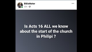 The Beginning of the Philippian Church